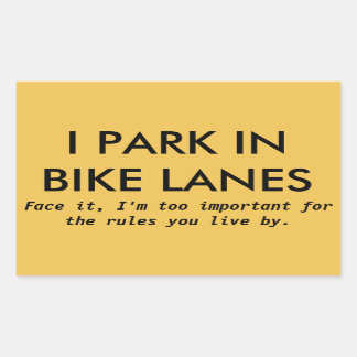 Sticker Rectangulaire Je me gare dans des ruelles de vélo