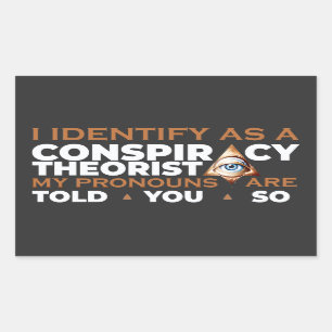 Sticker Rectangulaire Je m'identifie comme un pronouns théoricien du com