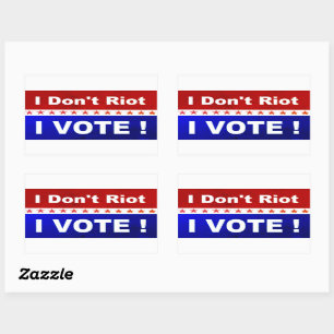 Sticker Rectangulaire Je ne m'insurge pas je vote politique populaire