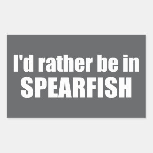 Sticker Rectangulaire Je préférerais être à Spearfish, dans le Dakota du