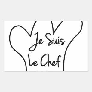 Sticker Rectangulaire Je Suis Le Chef
