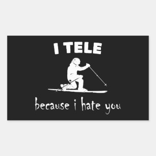 Sticker Rectangulaire Je Te Dite Parce Que Je Te Déteste