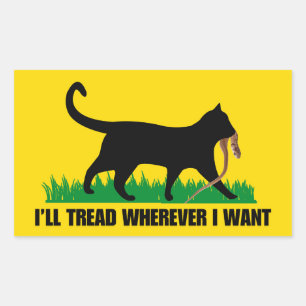 Sticker Rectangulaire Je vais filer où je veux