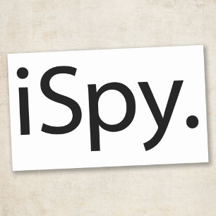 Sticker Rectangulaire Je vois (iSpy)