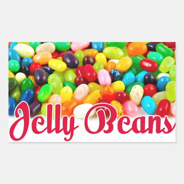 Sticker Rectangulaire Jelly Beans (Devant)