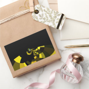 Sticker Rectangulaire Jet Black et Gold Vector Art Design graphique