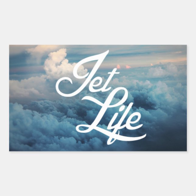 Sticker Rectangulaire Jet Life (Devant)