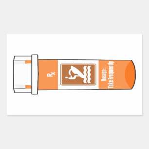 Sticker Rectangulaire Jet Ski Est Ma Drogue