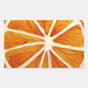 Sticker Rectangulaire Jicy Orange