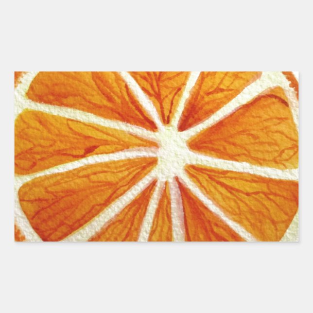 Sticker Rectangulaire Jicy Orange (Devant)