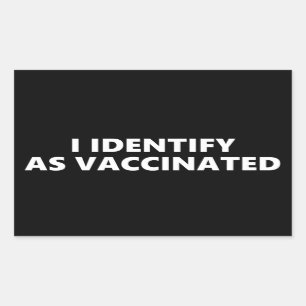 Sticker Rectangulaire J'Identifie Comme Vacciné