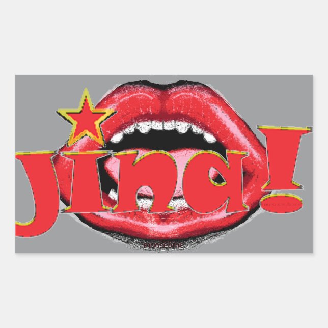 Sticker Rectangulaire jina ! Café (Devant)