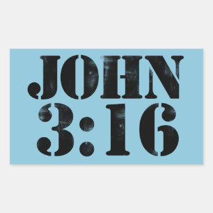 Sticker Rectangulaire John 3:16