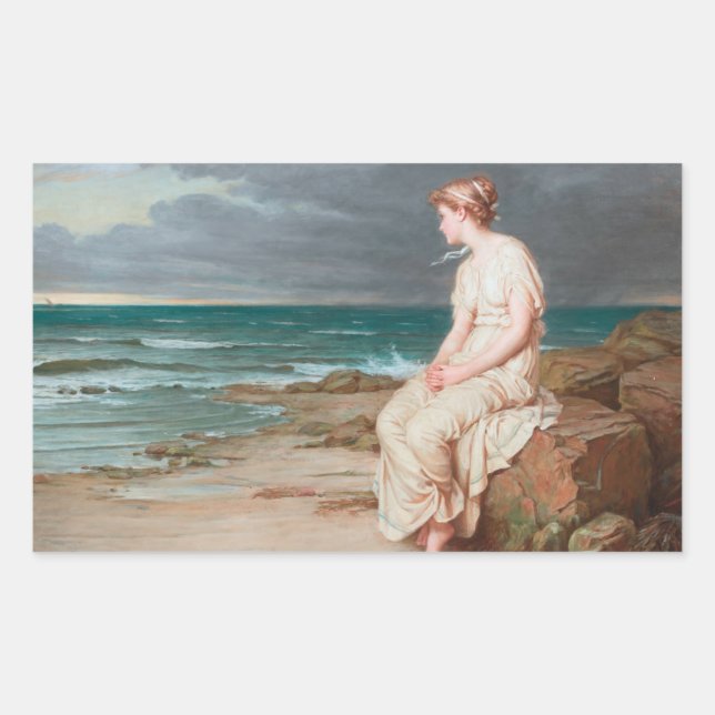 Sticker Rectangulaire John William Waterhouse - Miranda (Devant)