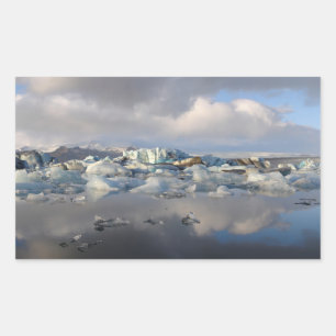 Sticker Rectangulaire Jokulsarlon glacier lac Islande rectangle autocoll