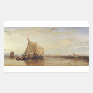 Sticker Rectangulaire Joseph Mallord William Turner - Dort ou Dordrecht