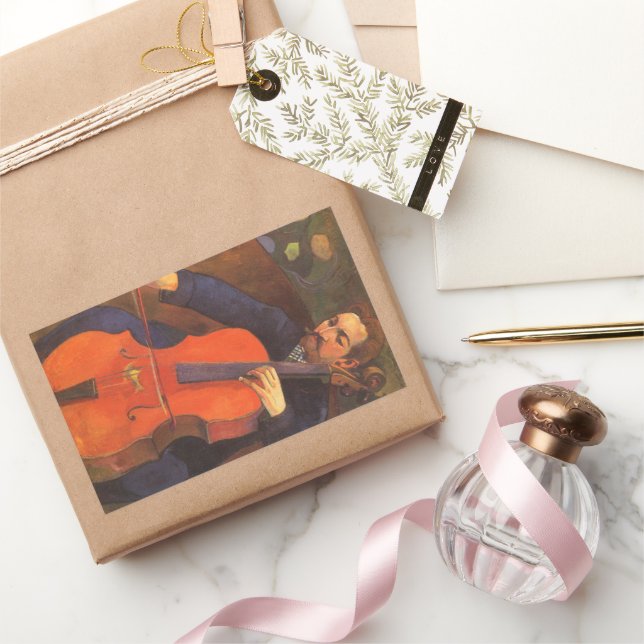 Sticker Rectangulaire Joueur Schneklud Portrait par Paul Gauguin (Cadeaux)