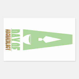 Sticker Rectangulaire Jour d'autocollant rectangulaire d'archéologie