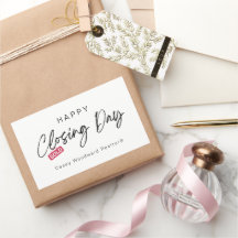 Jour de clôture heureux minimaliste de Realtor Cus