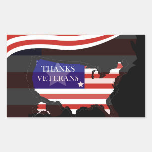 Sticker Rectangulaire Jour des anciens combattants