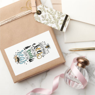 Sticker Rectangulaire Jour des terres aider les abeilles plantes arbres 