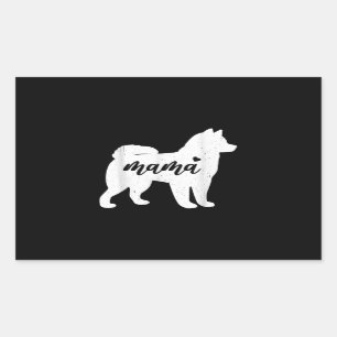 Sticker Rectangulaire Journée des mères Husky   Cadeau à mâchoire de