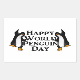 Sticker Rectangulaire Journée mondiale des pingouins