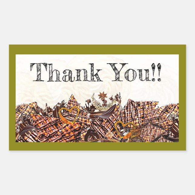 STICKER RECTANGULAIRE JOURNÉE SUCRÉE ! :) (Devant)