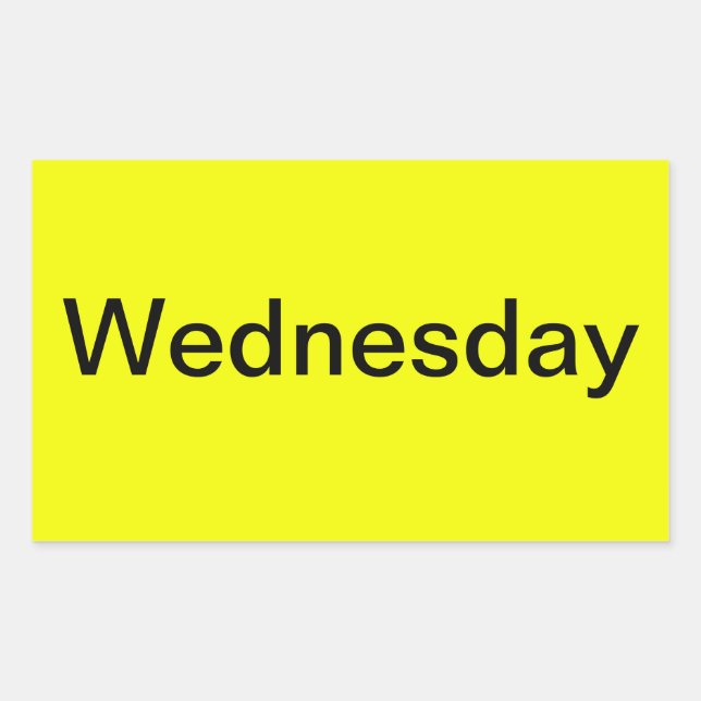 Sticker Rectangulaire Jours de la semaine Calendrier codé couleur Outils (Devant)