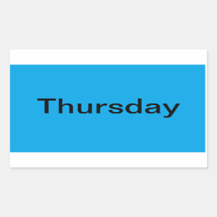 Sticker Rectangulaire Jours de la semaine Calendrier codé couleur Outils