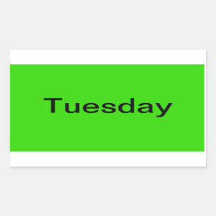 Sticker Rectangulaire Jours de la semaine Calendrier codé couleur Outils