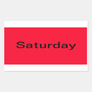 Sticker Rectangulaire Jours de la semaine Calendrier des codes couleurs 