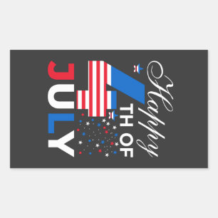Sticker Rectangulaire Joyeux 4 juillet-97958