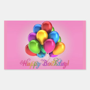 Sticker Rectangulaire Joyeux anniversaire