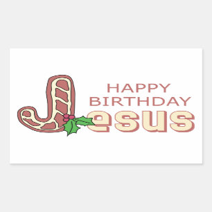 Sticker Rectangulaire Joyeux anniversaire Jésus