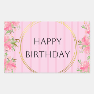 Sticker Rectangulaire Joyeux Ballons d'anniversaire