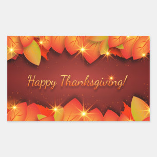 Sticker Rectangulaire Joyeux message de Thanksgiving