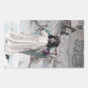 Sticker Rectangulaire Joyeux Noel