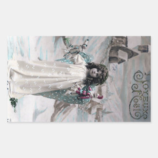 Sticker Rectangulaire Joyeux Noel