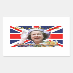 Sticker Rectangulaire Jubilé de diamant de S.M. la Reine Elizabeth II