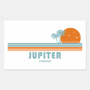 Sticker Rectangulaire Jupiter Floride Sun Palm Trees