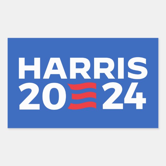 Sticker Rectangulaire Kamala Harris 2024 (Devant)