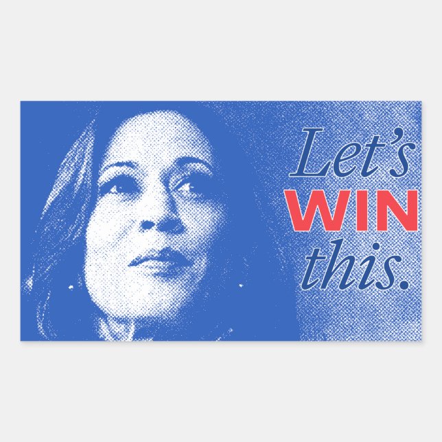 Sticker Rectangulaire Kamala Harris 2024 - Gagnons ceci (Devant)