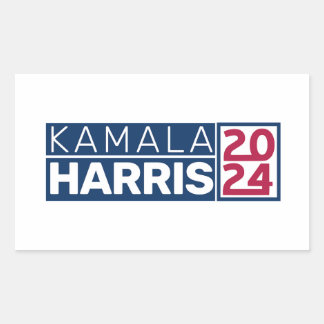 Sticker Rectangulaire Kamala Harris 2024 Président Vintage drapeau améri