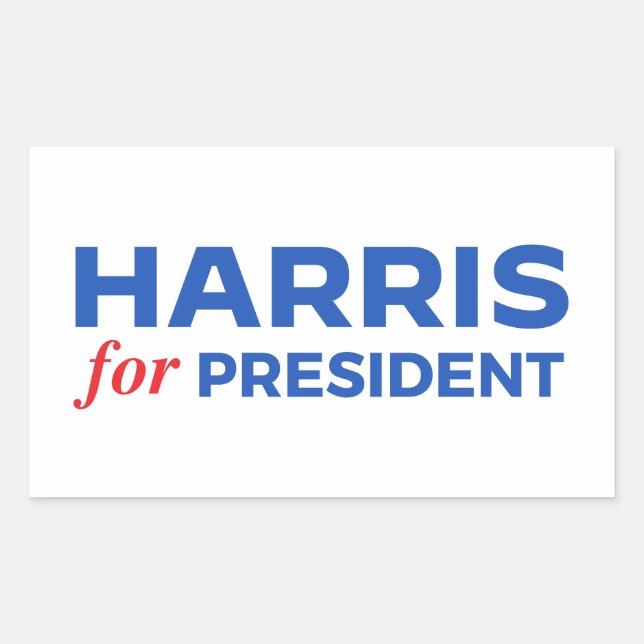 Sticker Rectangulaire Kamala Harris pour le président (Devant)