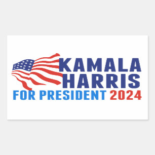 Sticker Rectangulaire Kamala Harris pour l'élection présidentielle de 20