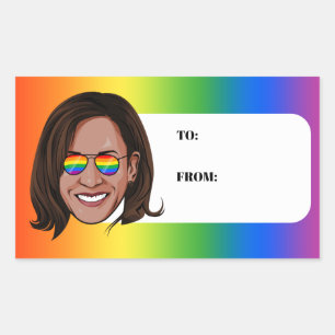 Sticker Rectangulaire Kamala Harris Pride