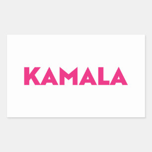 Sticker Rectangulaire Kamala moderne typographie audacieuse rose chaud e