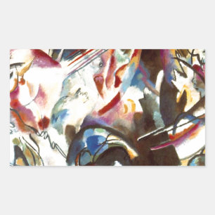 Sticker Rectangulaire Kandinsky Composition Abstraite VI