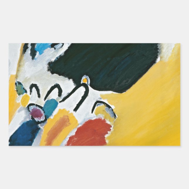 Sticker Rectangulaire Kandinsky Impression III Concert Peinture Abstrait (Devant)